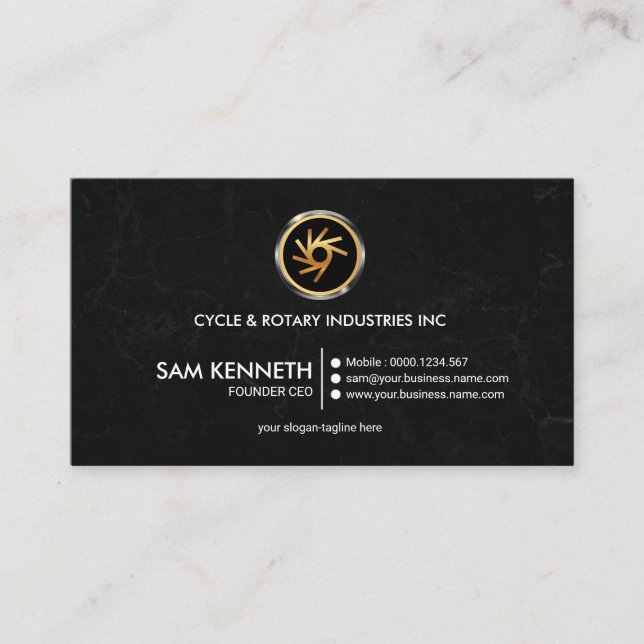 Carte De Visite Président grunge noir créatif concis simple de (Devant)