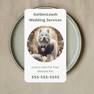 Carte De Visite Prestataire de mariage de luxe pour chiens et anim