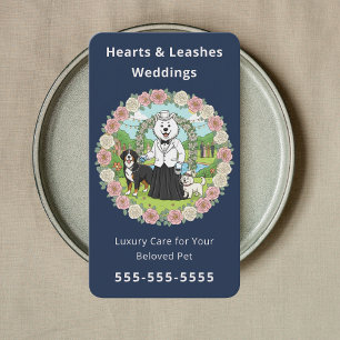 Carte De Visite Prestataire de services canins pour mariages Soins
