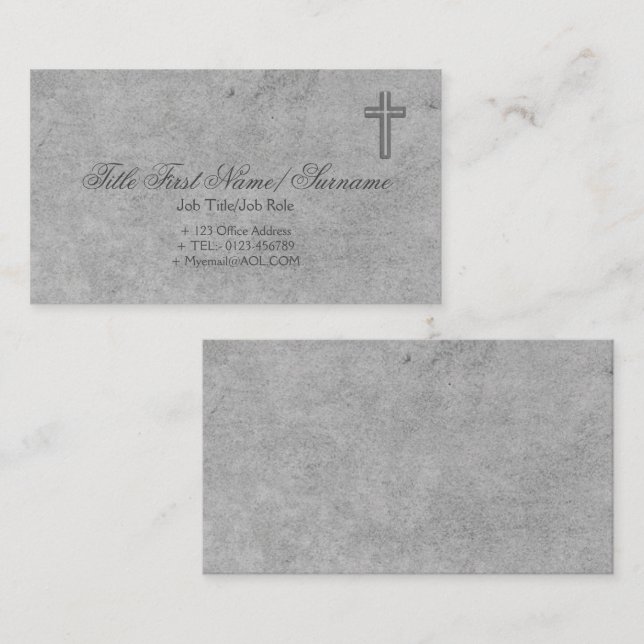 Carte De Visite Prêtre catholique Église chrétienne Foi N'IMPORTE  (Devant / Derrière)