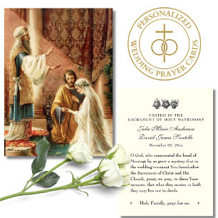 Carte De Visite Prière catholique de mariage Fiançailles Marie Jos