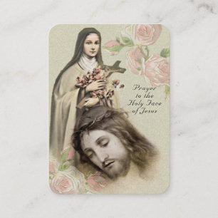 Carte De Visite Prière catholique Sainte Face Ste Thérèse Religieu