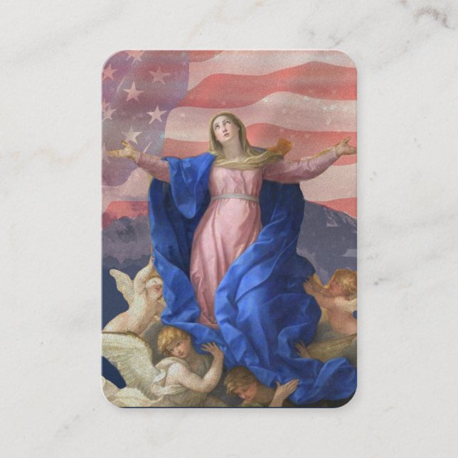 Carte De Visite Prière confiant aux Etats-Unis à Mary impeccable (Devant)