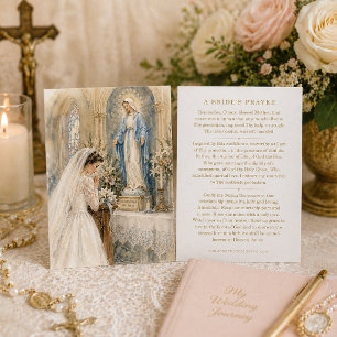 Carte De Visite Prière de la mariée Notre-Dame de Grâce Mariage