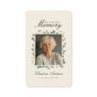 Prière de photos funéraires "En mémoire de l'amour