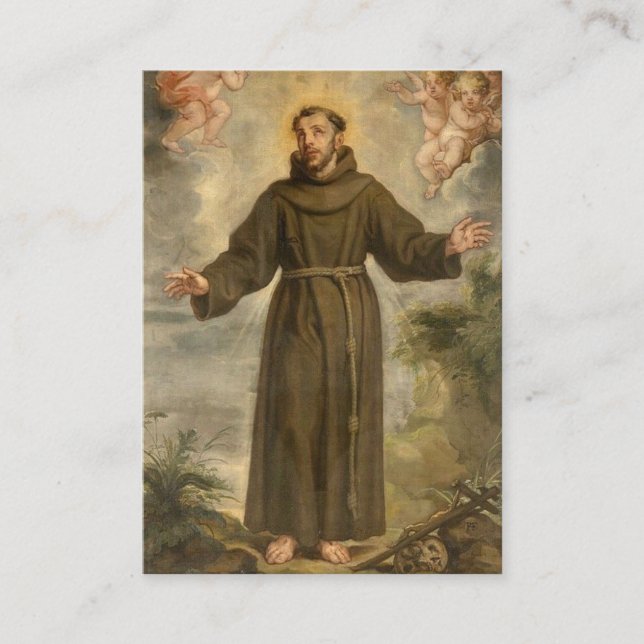 Carte De Visite Prière de saint François d'Assise (Devant)