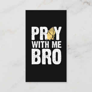 Carte De Visite Priez avec moi Bro - Foi chrétienne Jésus