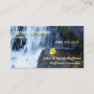 Carte De Visite Primevère jaune à la cascade