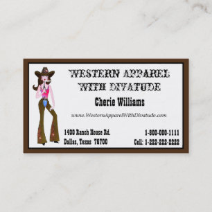 Carte De Visite Princesse "Cowgirl"