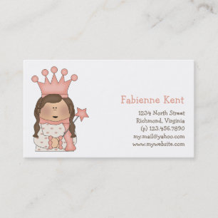 Carte De Visite Princesse rose · Princesse de brune