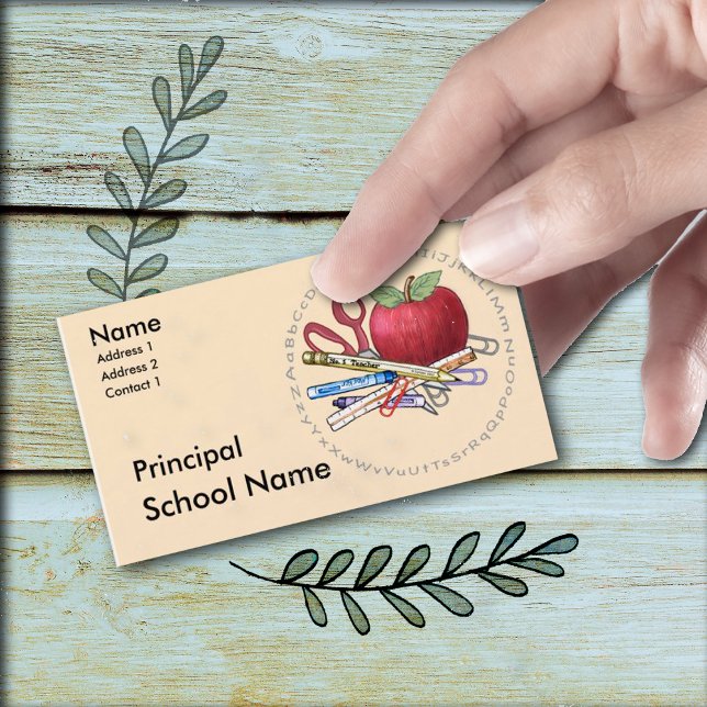 Carte de visite principal de l'école (Créateur téléchargé)