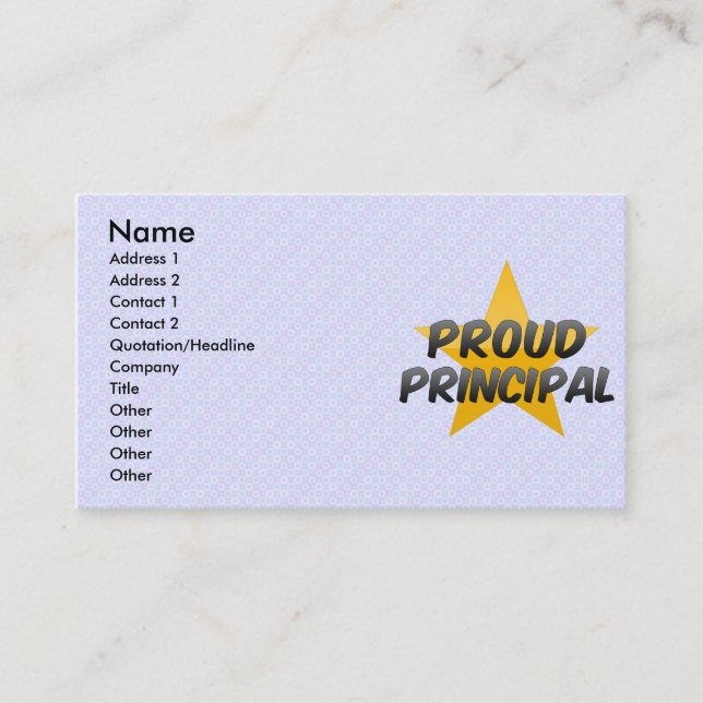 Carte De Visite Principal fier (Devant)
