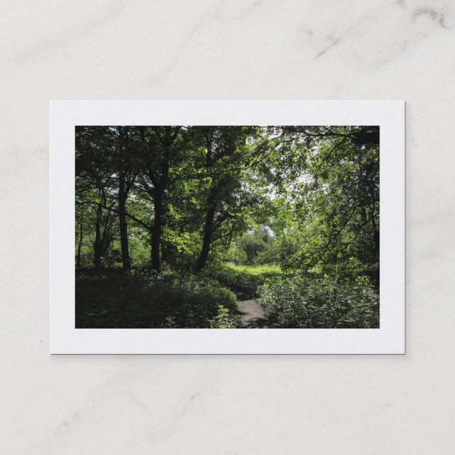 Carte De Visite Printemps dans les bois 03 (frontière) (Devant)