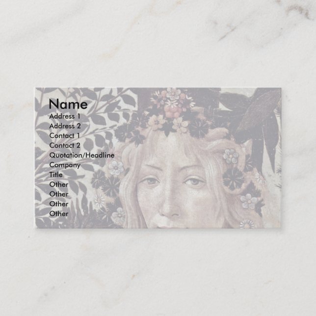 Carte De Visite Printemps (Primavera) Par Botticelli Sandro (Devant)