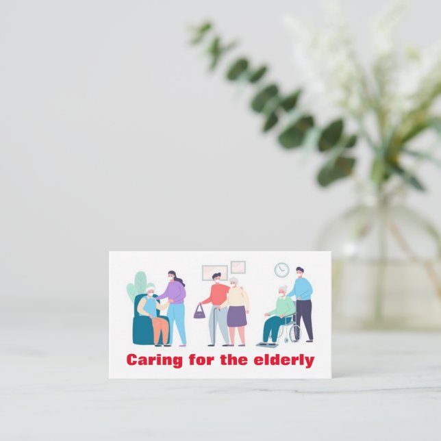 Carte De Visite Prise en charge des personnes âgées (Debout devant)