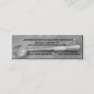 Carte de visite privé d'enquête