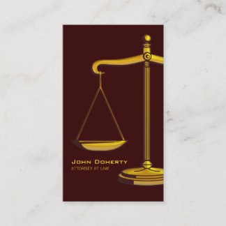 Carte De Visite PROCUREUR DE DROIT| Brown