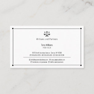 Carte De Visite PROCUREUR DE DROIT   Classy élégant