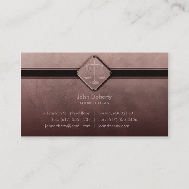 Carte De Visite PROCUREUR DE DROIT| Élégant (Devant)