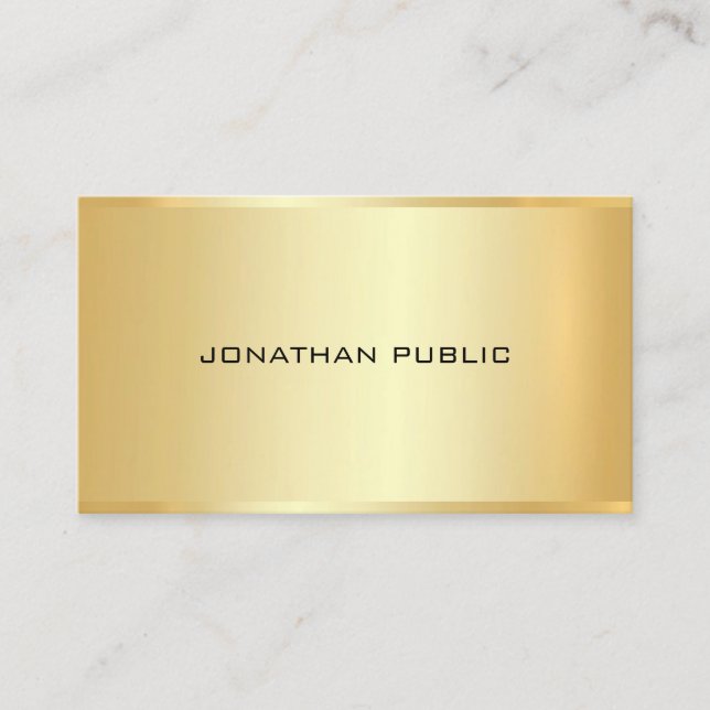 Carte De Visite Procureur Gold Look Modèle Law Office Moderne (Devant)