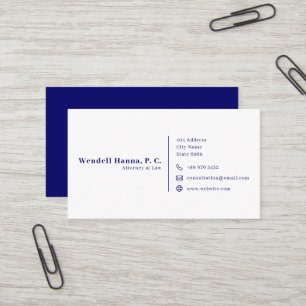 Carte De Visite Procureur Moderne De Droit   Simple