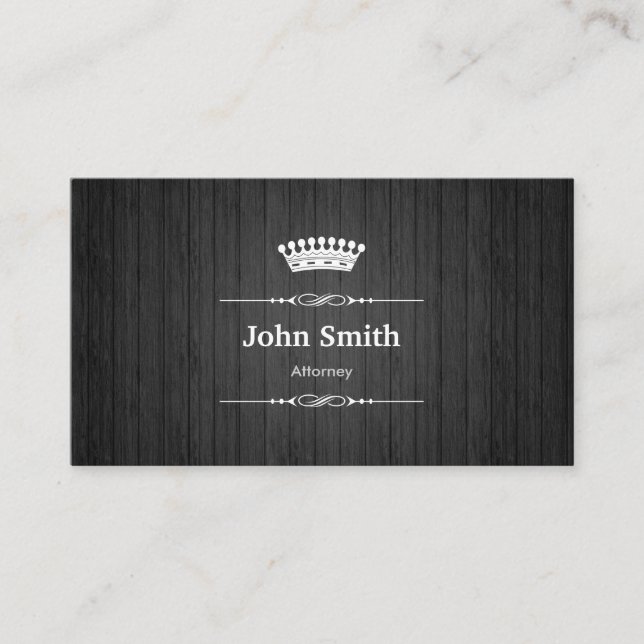Carte De Visite Procureur Royal Black Wood (Devant)