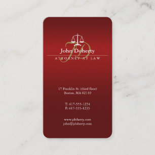 Carte De Visite Procureur   Scales classiques de justice