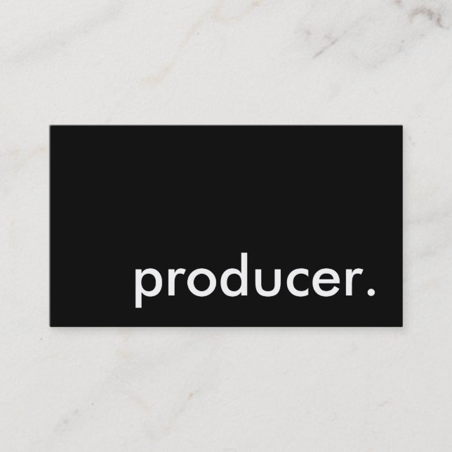 Carte De Visite producteur. (Devant)