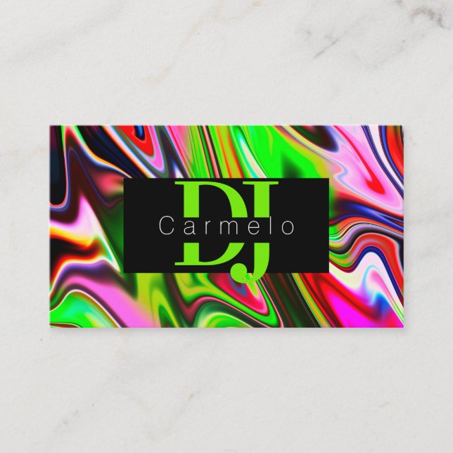 Carte De Visite Producteur Abstrait de musique DJ Acid (Devant)
