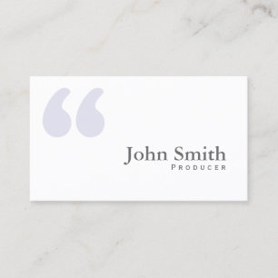 Carte de visite producteur de devis simples simple