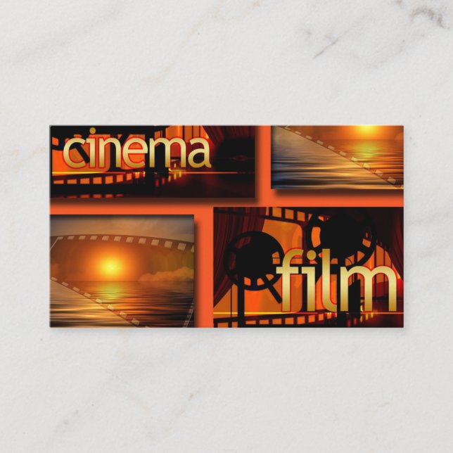 Carte De Visite Producteur de films de collage Orange & Black Film (Devant)
