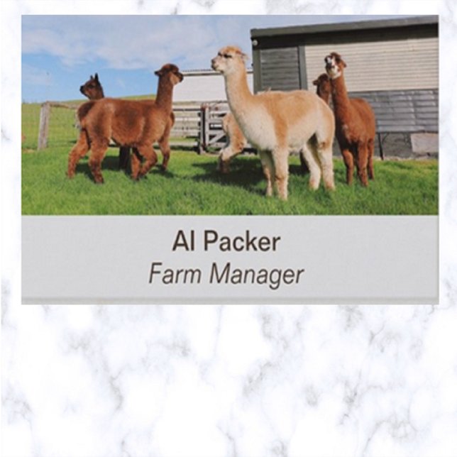 Carte De Visite Producteur de laine d'Alpaca modifiable (Créateur téléchargé)