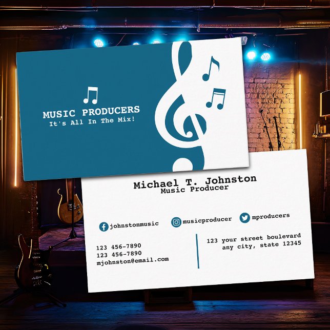 Carte De Visite Producteur de musique (Créateur téléchargé)