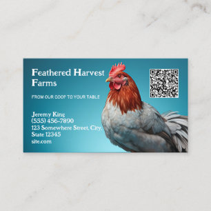 Carte De Visite Producteur de volaille QR personnalisé