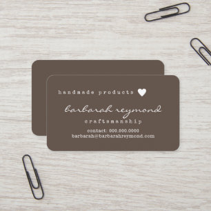 Carte De Visite produits artisanaux artisanat marron
