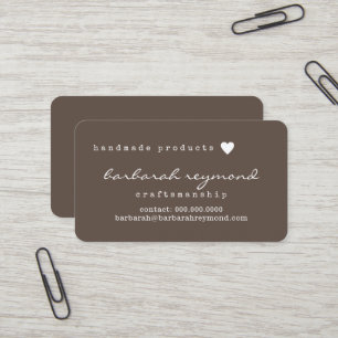 Carte De Visite Produits artisanaux brun