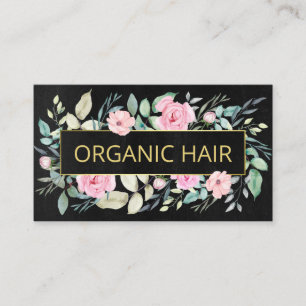 Carte De Visite Produits de cheveux biologiques floraux
