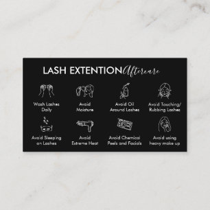 Carte De Visite Produits de soins après-vente d'extensions de cils