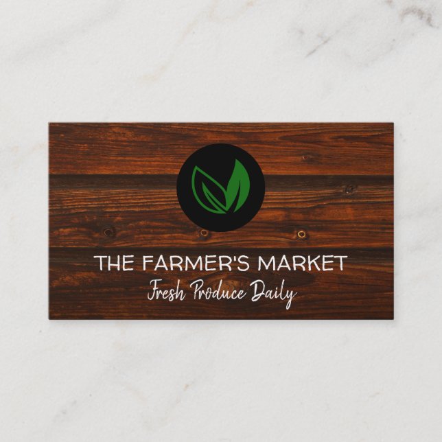 Carte De Visite Produits du marché agricole (Devant)