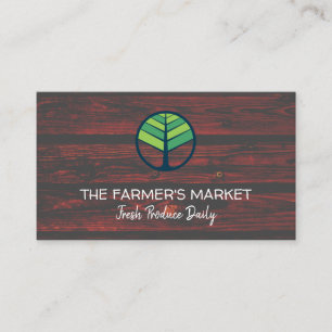 Carte De Visite Produits du marché agricole   Bois