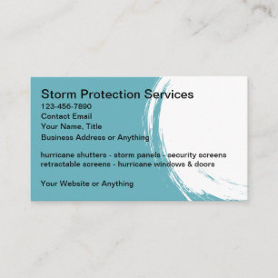 Carte De Visite Produits Et Services De Protection Contre Les Stor