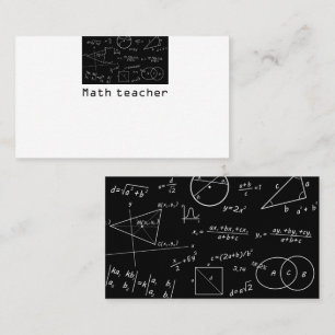 Carte De Visite Prof de maths tableau noir