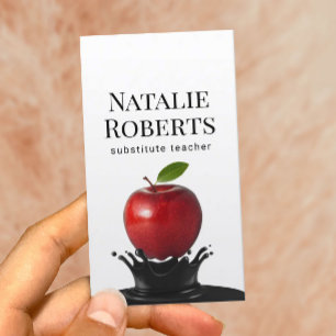 Carte De Visite Professeur Creative Apple Splash Professionnel