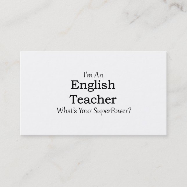 Carte De Visite Professeur d'Anglais (Devant)