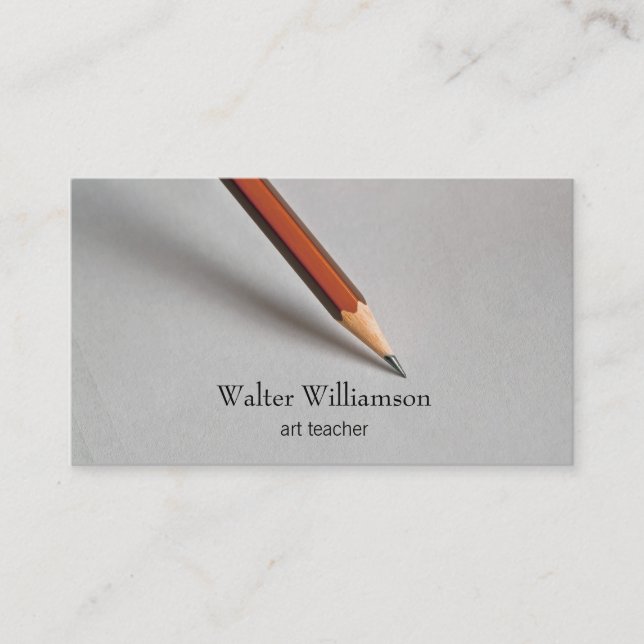 Carte De Visite Professeur D'Art, Retour À L'École, Crayon Graphiq (Devant)