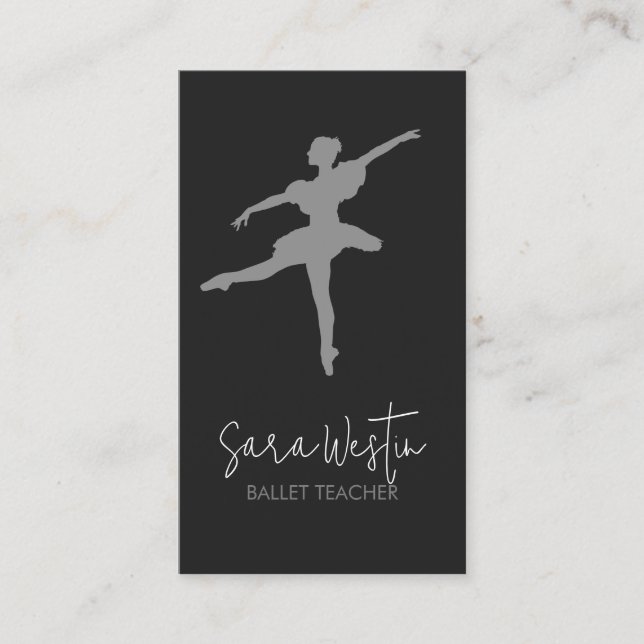 Carte De Visite Professeur de ballet Danse (Devant)