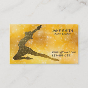 Carte De Visite Professeur de danse instructeur de danse moderne é