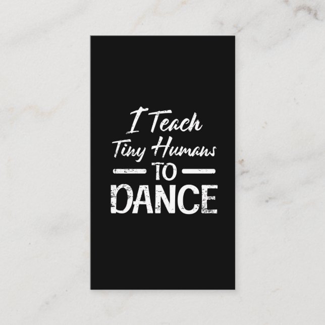 Carte De Visite Professeur de danse minuscule Humans (Devant)