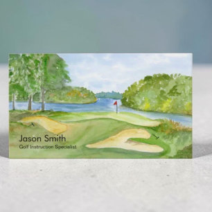 Carte De Visite  Professeur de golf Aquarelle professionnelle de g