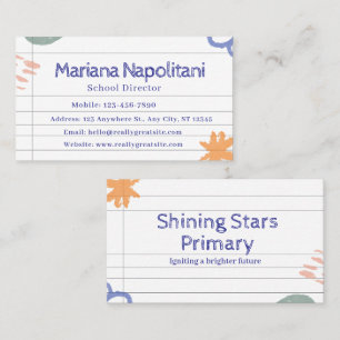 Carte De Visite Professeur de gribouillis et de gribouillis blancs